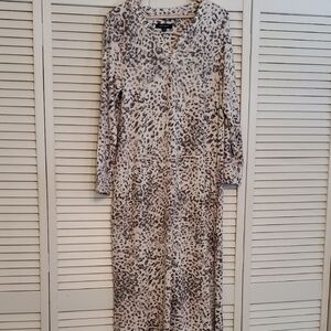 Ellen Tracy Cozy Lounger Robe Animal Print, Size L/XL